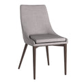Mid-century Grey Fabric Upholstered Tapered Leg Dining Chair