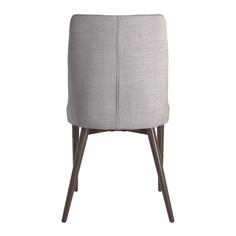 Mid-century Grey Fabric Upholstered Tapered Leg Dining Chair