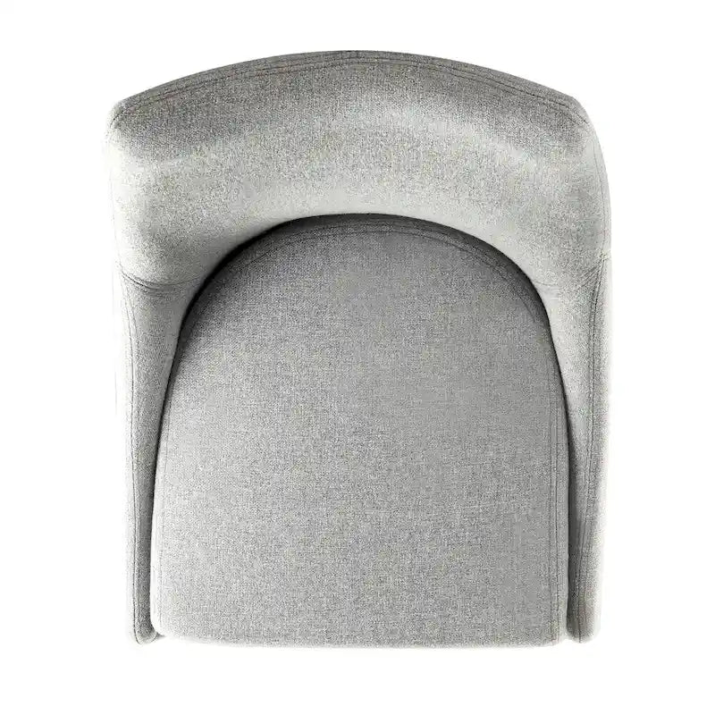 Mid-century Grey Fabric Upholstered Tapered Leg Dining Chair