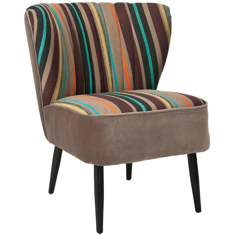 Bunter Sessel mit Regenbogenstreifen - 24W x 28D x 30H
