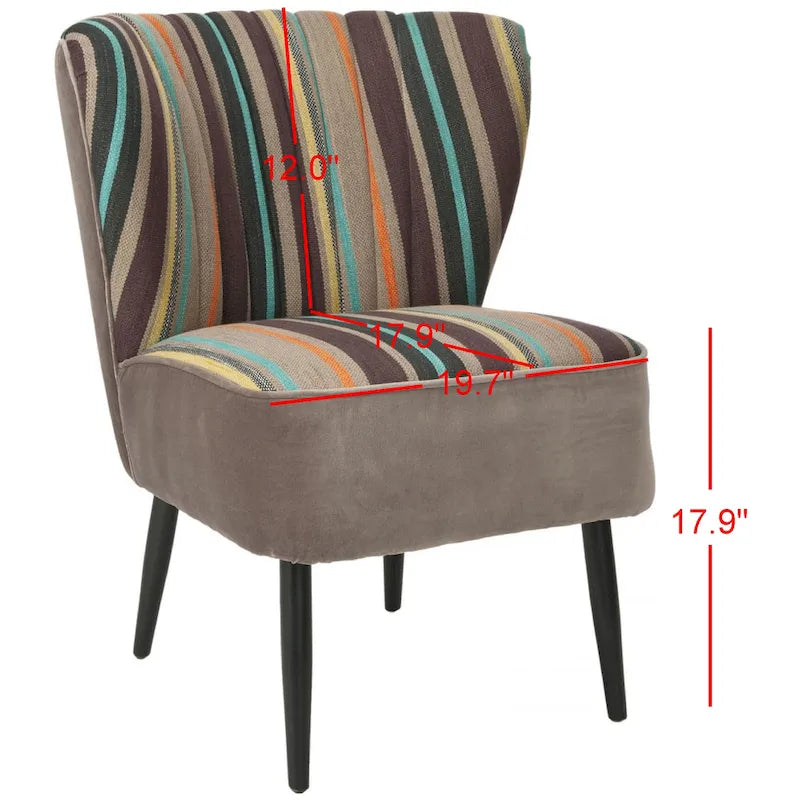Bunter Sessel mit Regenbogenstreifen - 24W x 28D x 30H