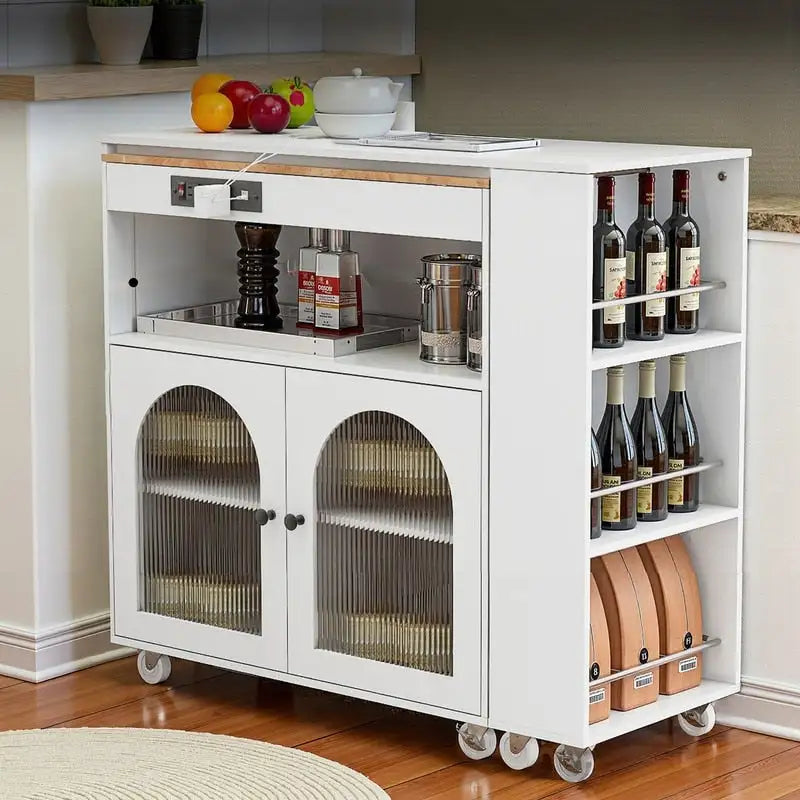 Rolling Kitchen Island With Extended Table