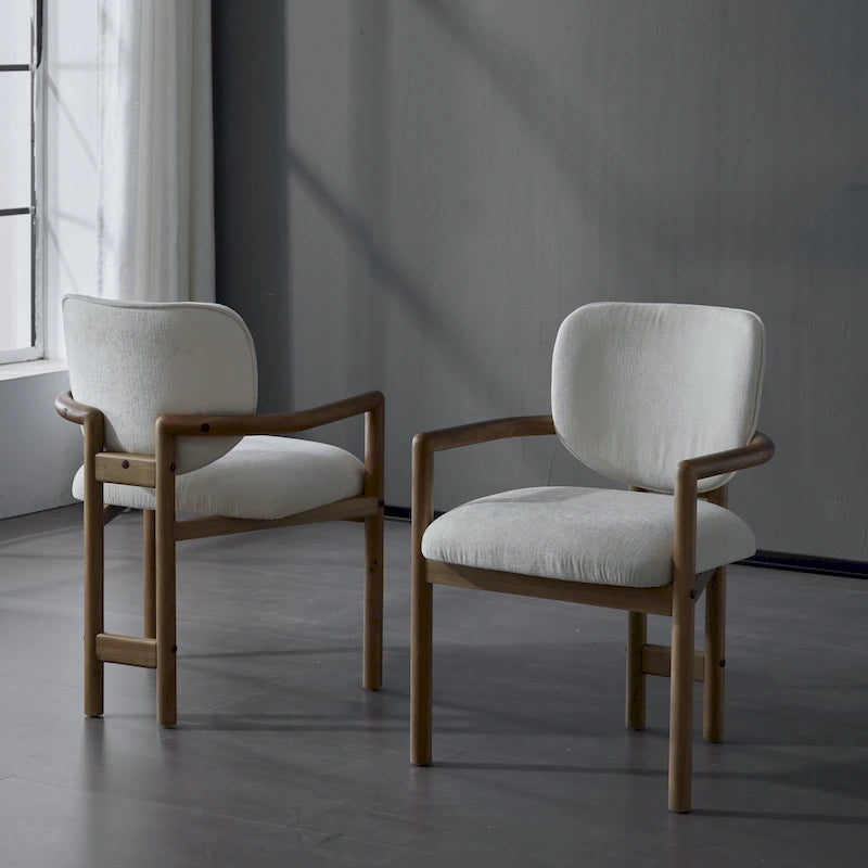 Upholstered Dining Chair, Side Chair with Rubber Wood Legs, 300 LBS Weight Capacity