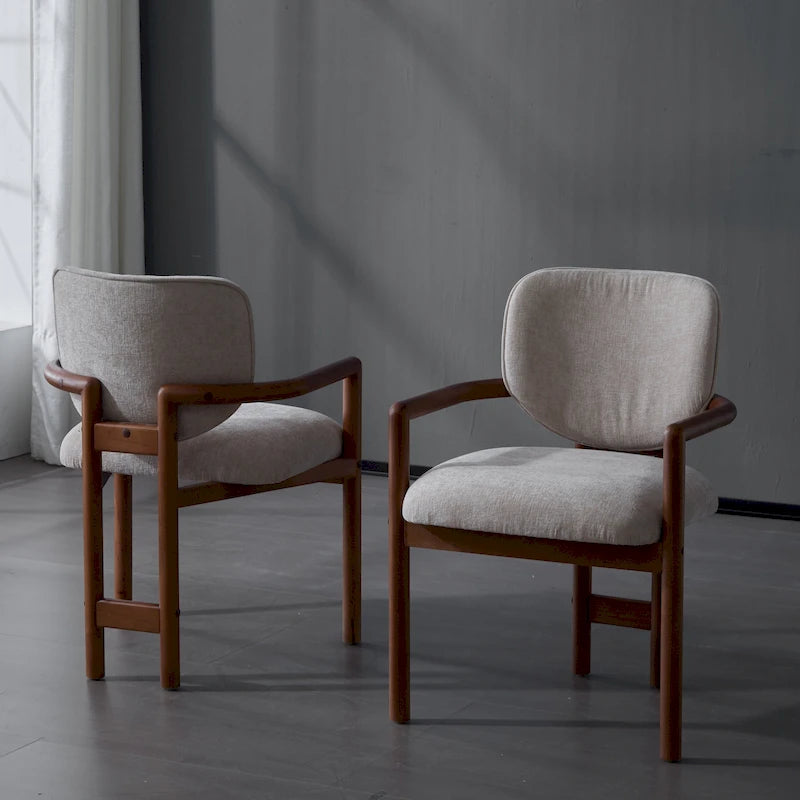Upholstered Dining Chair, Side Chair with Rubber Wood Legs, 300 LBS Weight Capacity