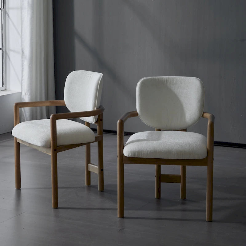 Upholstered Dining Chair, Side Chair with Rubber Wood Legs, 300 LBS Weight Capacity