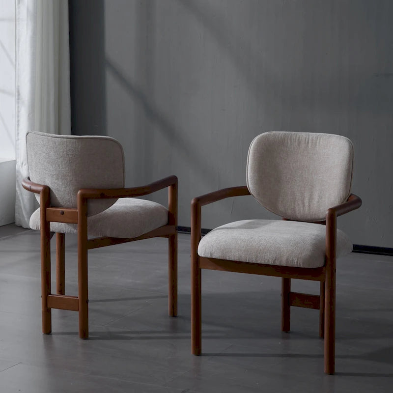 Upholstered Dining Chair, Side Chair with Rubber Wood Legs, 300 LBS Weight Capacity