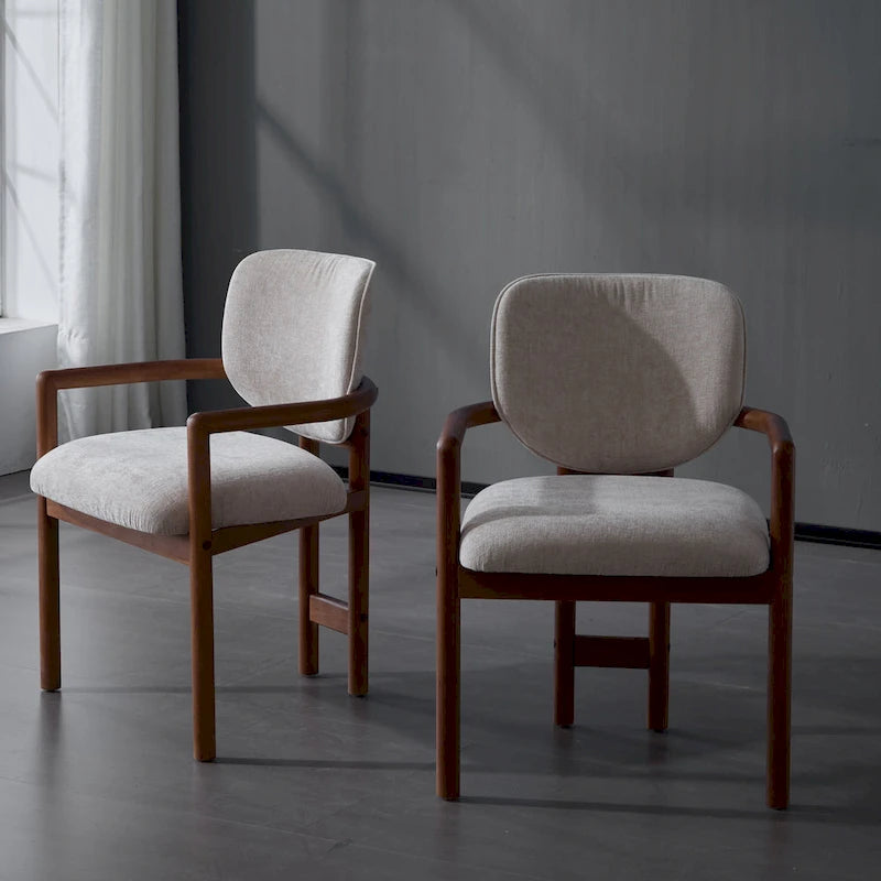 Upholstered Dining Chair, Side Chair with Rubber Wood Legs, 300 LBS Weight Capacity