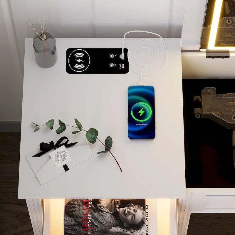 Makeup Vanity With LED Light and Hidden Storage