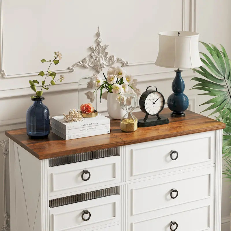 Makeup Vanity With LED Light and Hidden Storage