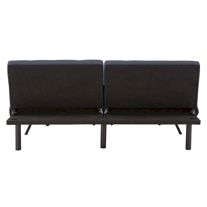 Full 80" Wide Tufted Fabric Convertible Futon