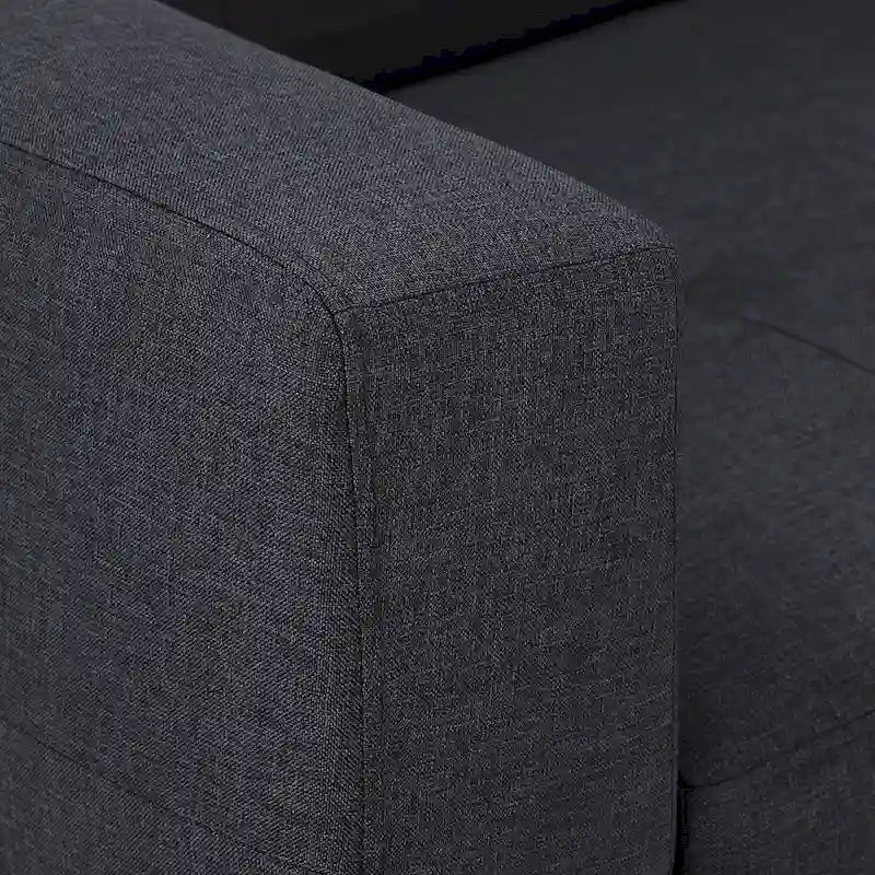 Full 80" Wide Tufted Fabric Convertible Futon