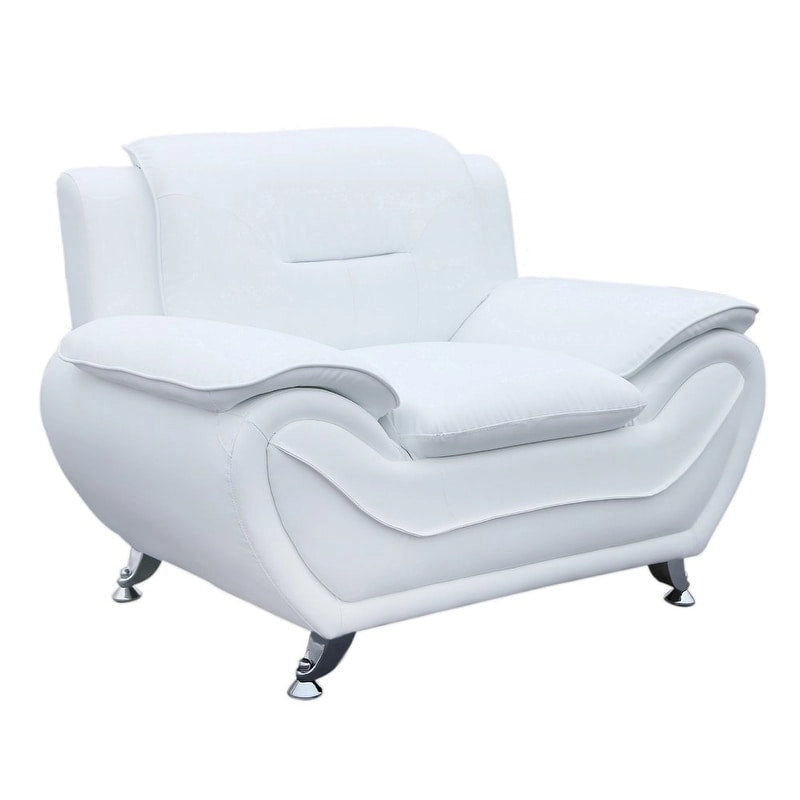 Fauteuil club rembourré en similicuir