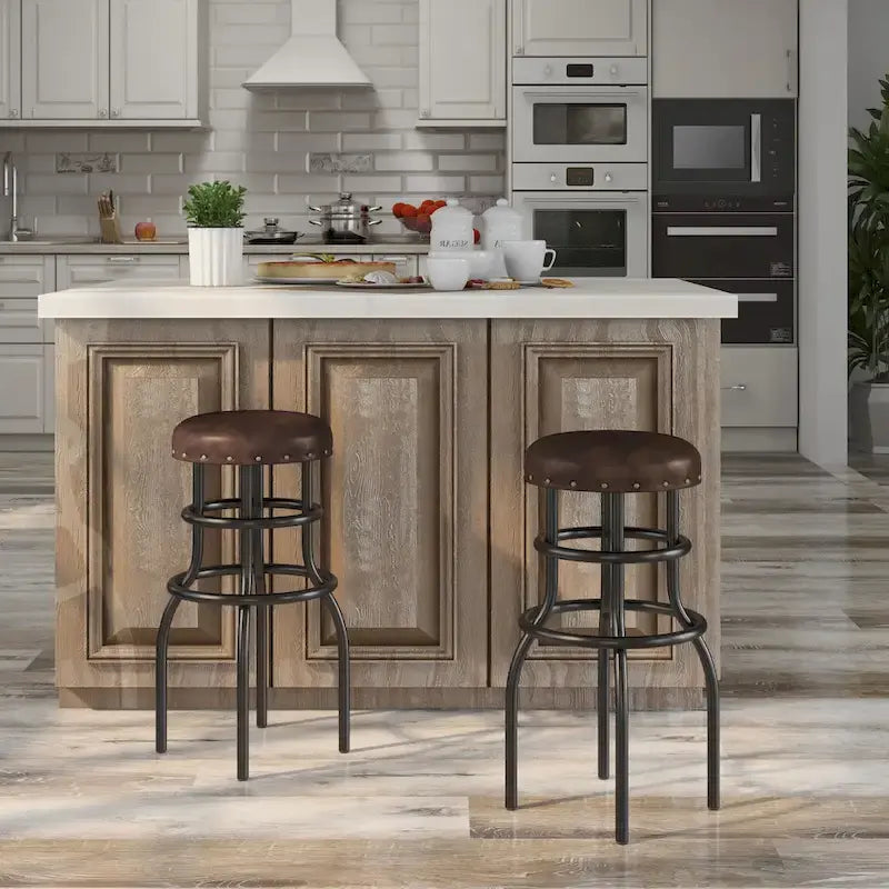 Rustic Bronze Metal Counter Height Barstool