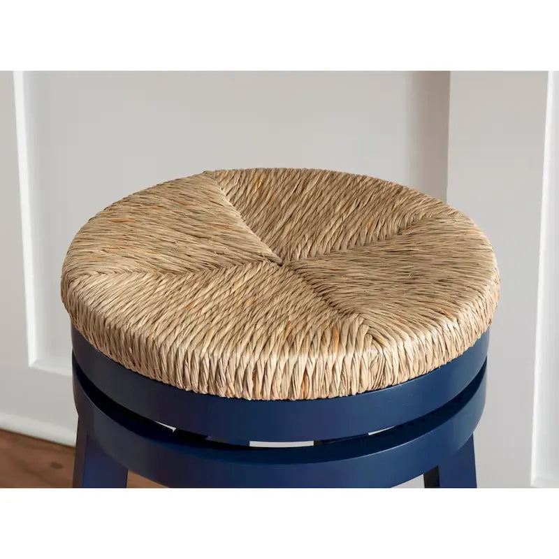 Backless 31-Inch 360-Degree Swivel Bar Stool with Seagrass Seat