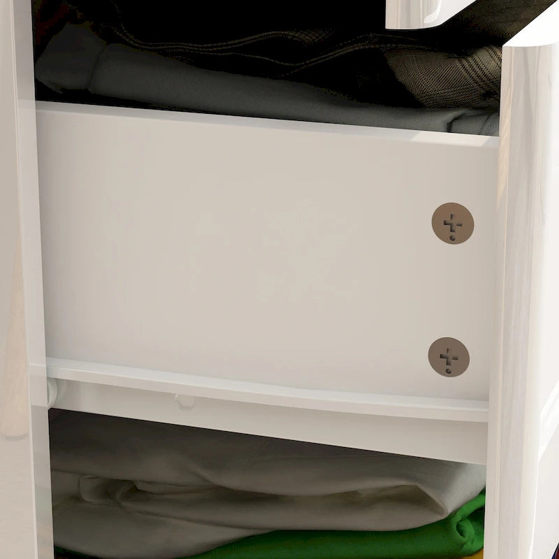 5 Drawer Chest Dresser with High Gloss Drawers and LED Light