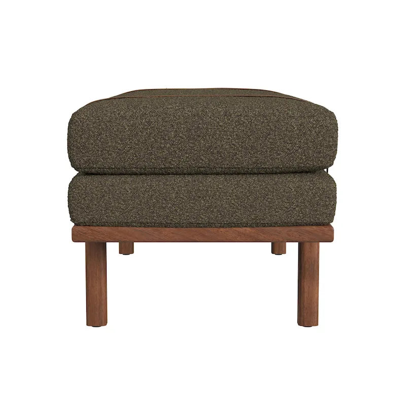 Upholstered Bench with Wood Base