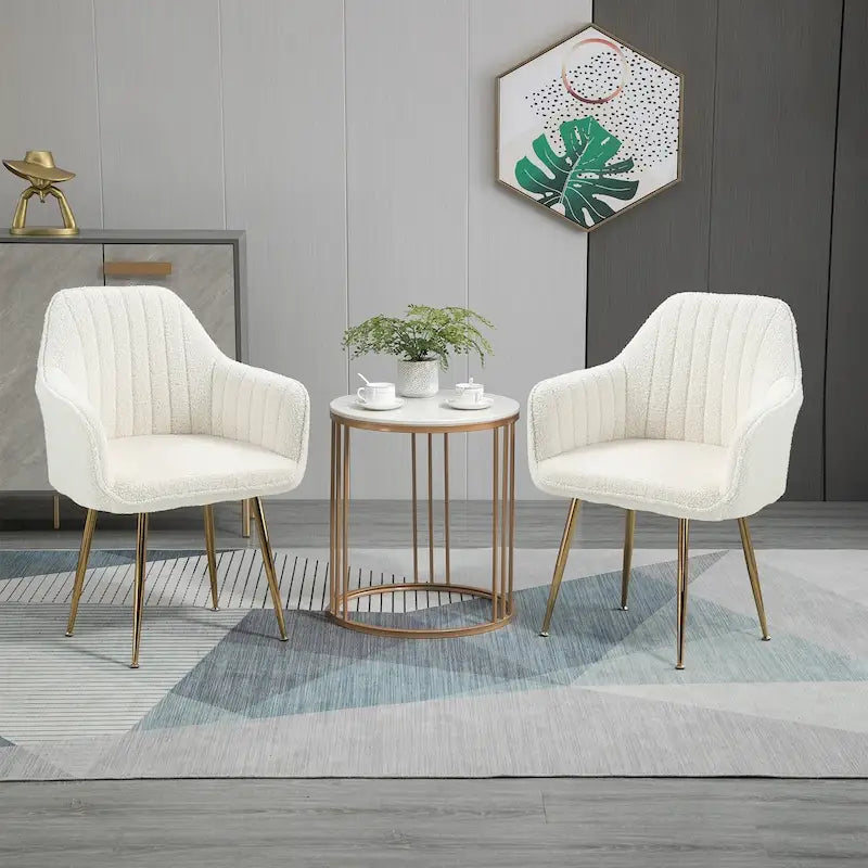Upholstered Velvet Dining Chair with Armrests