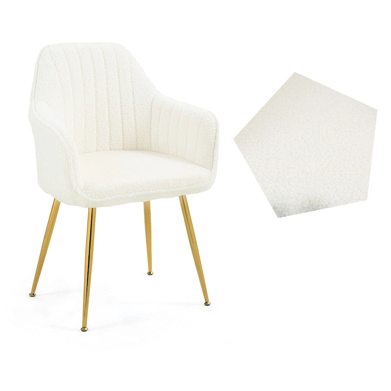 Upholstered Velvet Dining Chair with Armrests