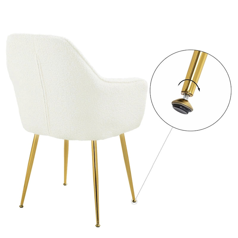 Upholstered Velvet Dining Chair with Armrests