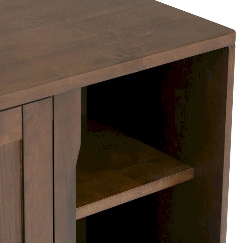 Solid Hardwood 30 inch Wide Mid Century Modern Low Storage Cabinet - 30W x 14D x 31H