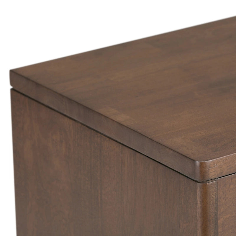 Solid Hardwood 30 inch Wide Mid Century Modern Low Storage Cabinet - 30W x 14D x 31H