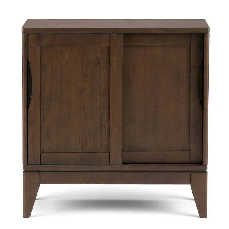 Niedriger Stauraumschrank aus Massivholz im modernen Mid-Century-Stil, 30 Zoll breit - 30W x 14D x 31H