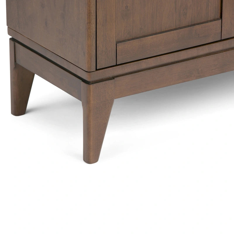 Niedriger Stauraumschrank aus Massivholz im modernen Mid-Century-Stil, 30 Zoll breit - 30W x 14D x 31H