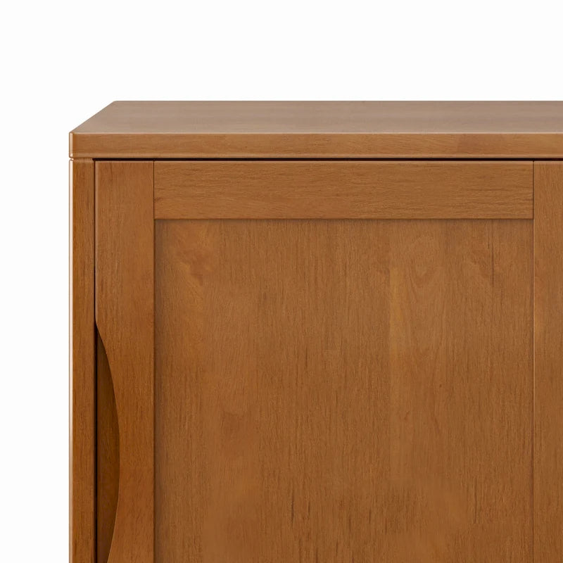 Niedriger Stauraumschrank aus Massivholz im modernen Mid-Century-Stil, 30 Zoll breit - 30W x 14D x 31H