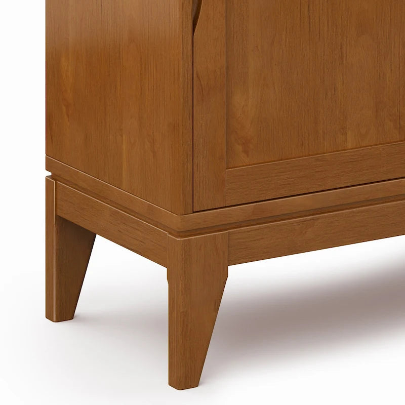 Niedriger Stauraumschrank aus Massivholz im modernen Mid-Century-Stil, 30 Zoll breit - 30W x 14D x 31H