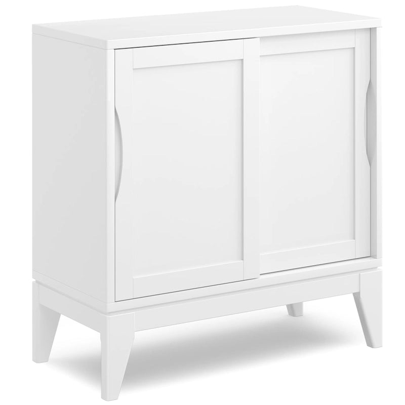 Niedriger Stauraumschrank aus Massivholz im modernen Mid-Century-Stil, 30 Zoll breit - 30W x 14D x 31H