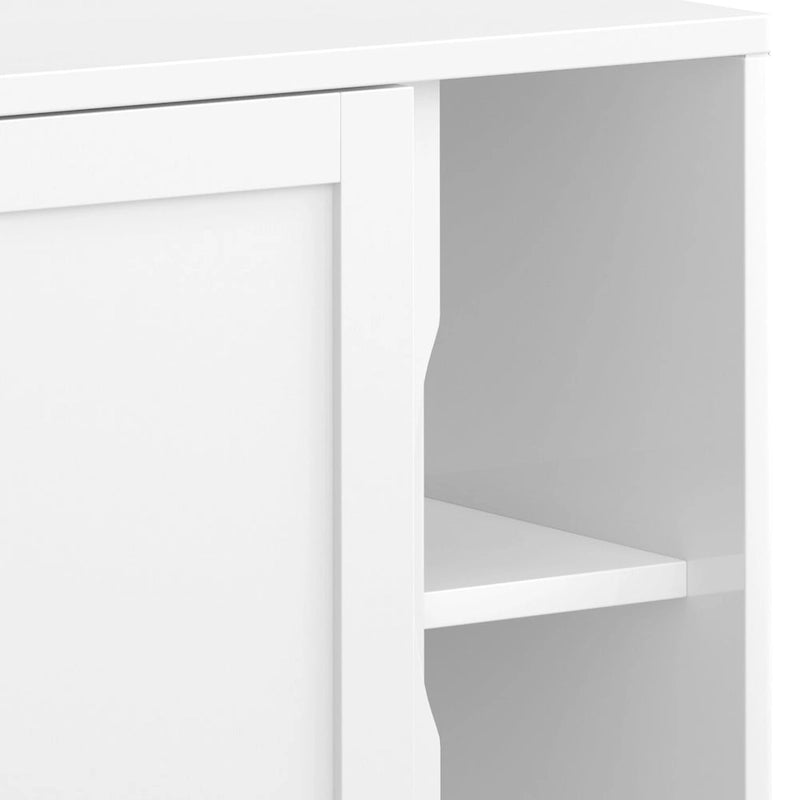 Niedriger Stauraumschrank aus Massivholz im modernen Mid-Century-Stil, 30 Zoll breit - 30W x 14D x 31H