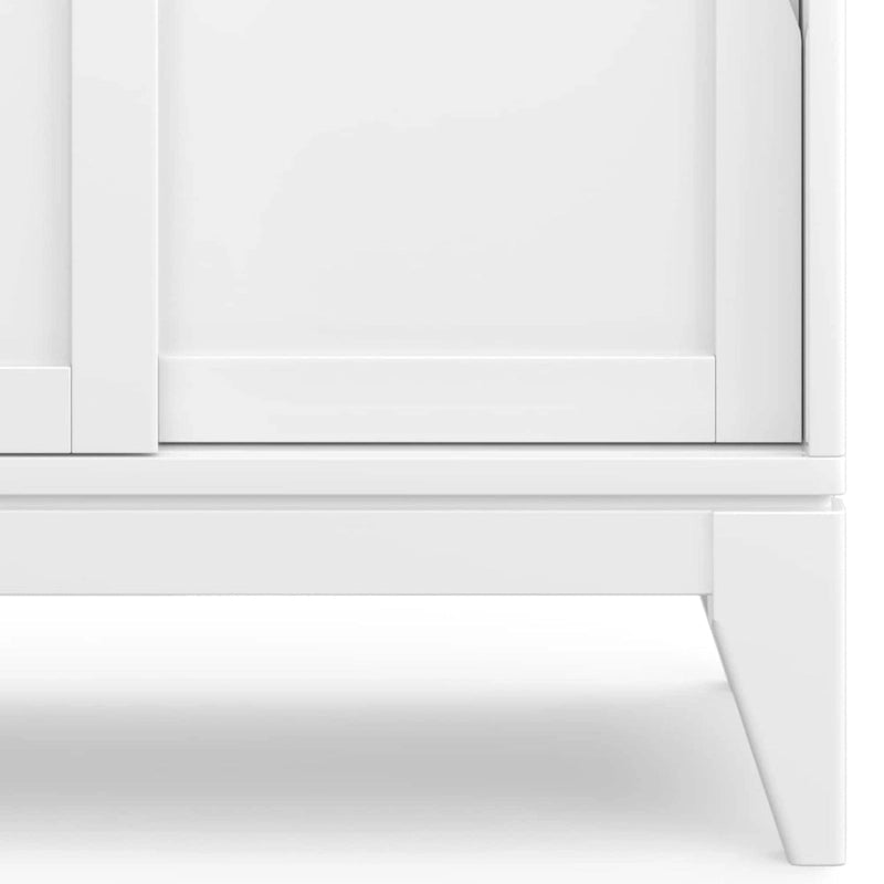 Niedriger Stauraumschrank aus Massivholz im modernen Mid-Century-Stil, 30 Zoll breit - 30W x 14D x 31H