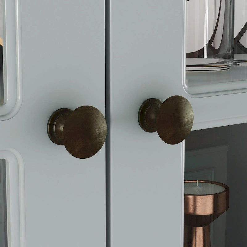 Combo Buffet Bookcase Storage Cabinet with Glass Doors