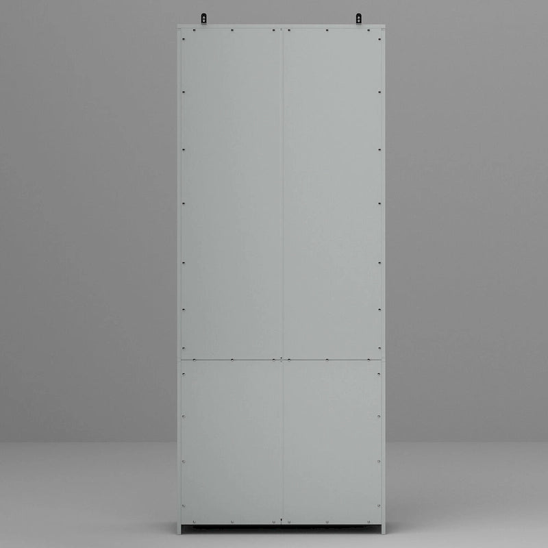 Combo Buffet Bookcase Storage Cabinet with Glass Doors