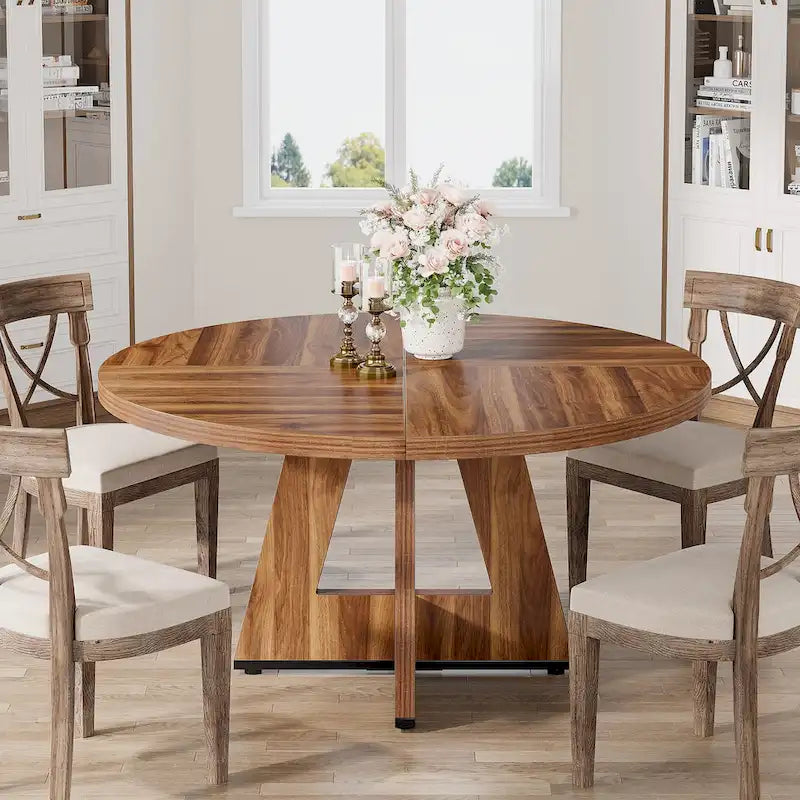 47 Inch Round Dining Table for 4