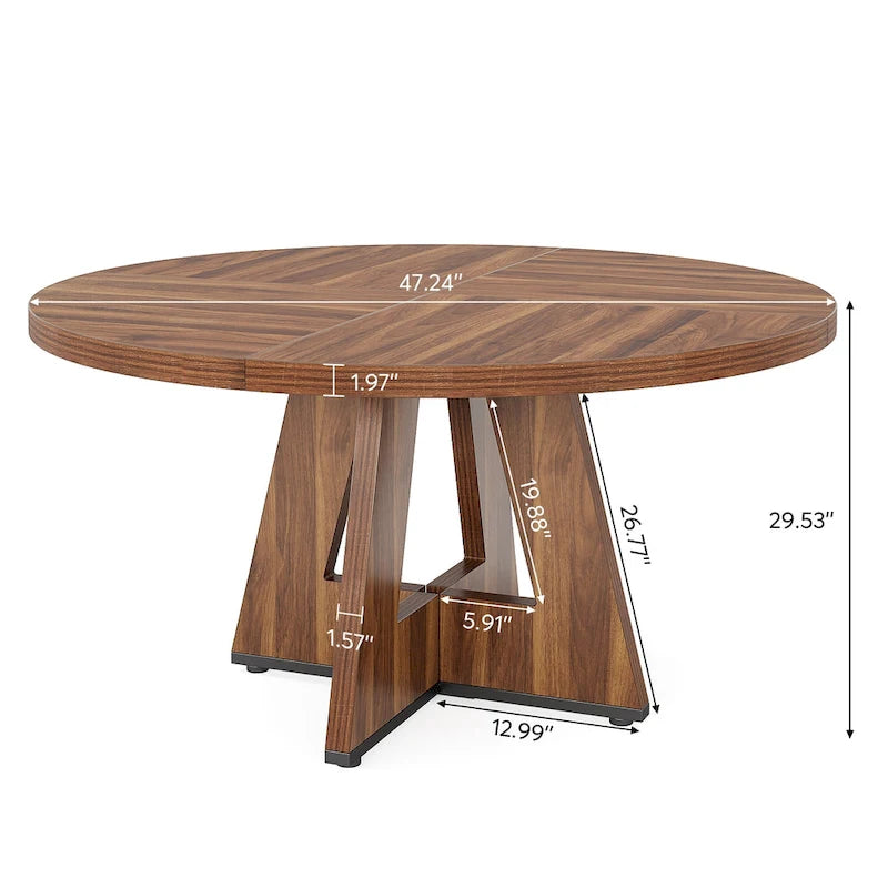 47 Inch Round Dining Table for 4