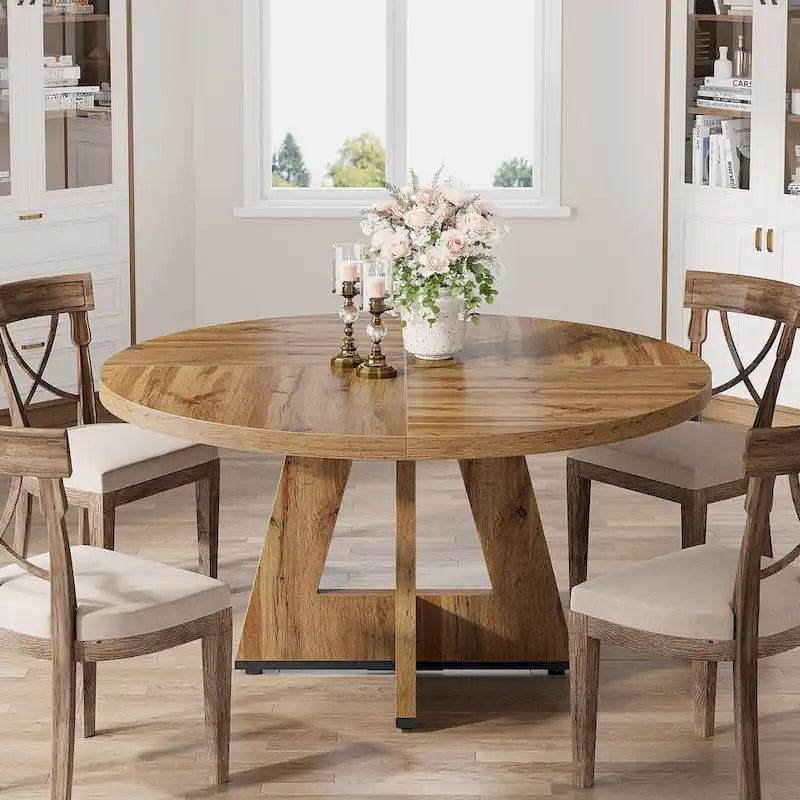 47 Inch Round Dining Table for 4