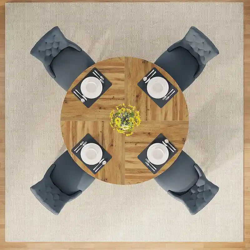 47 Inch Round Dining Table for 4