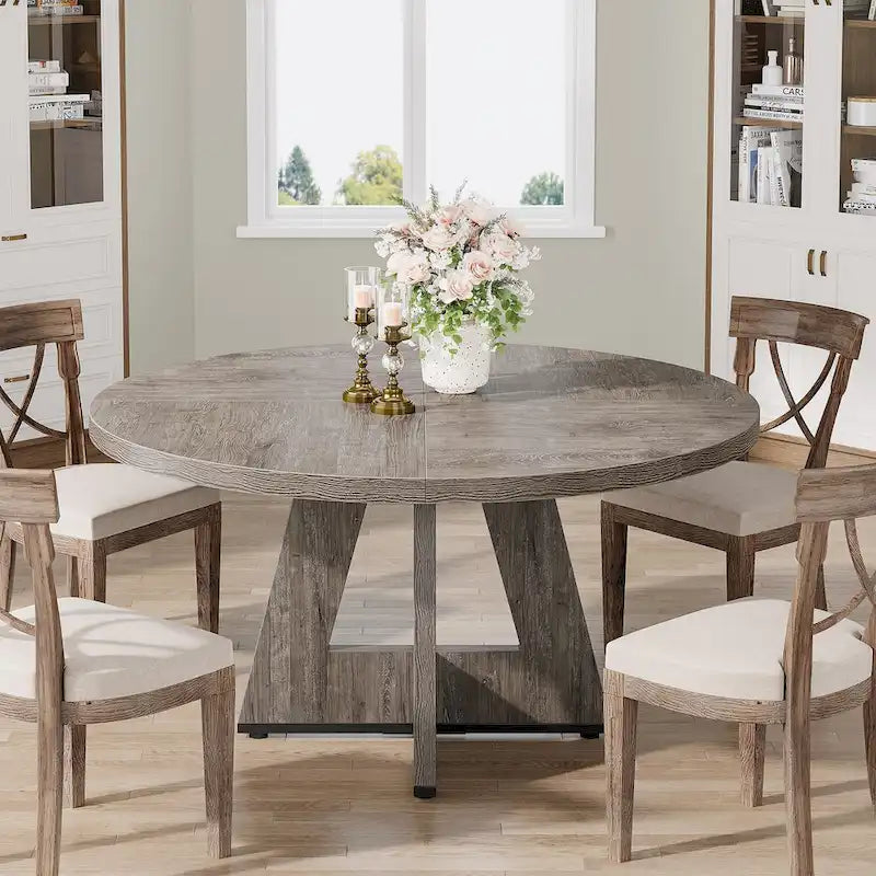 47 Inch Round Dining Table for 4