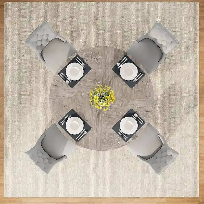 47 Inch Round Dining Table for 4