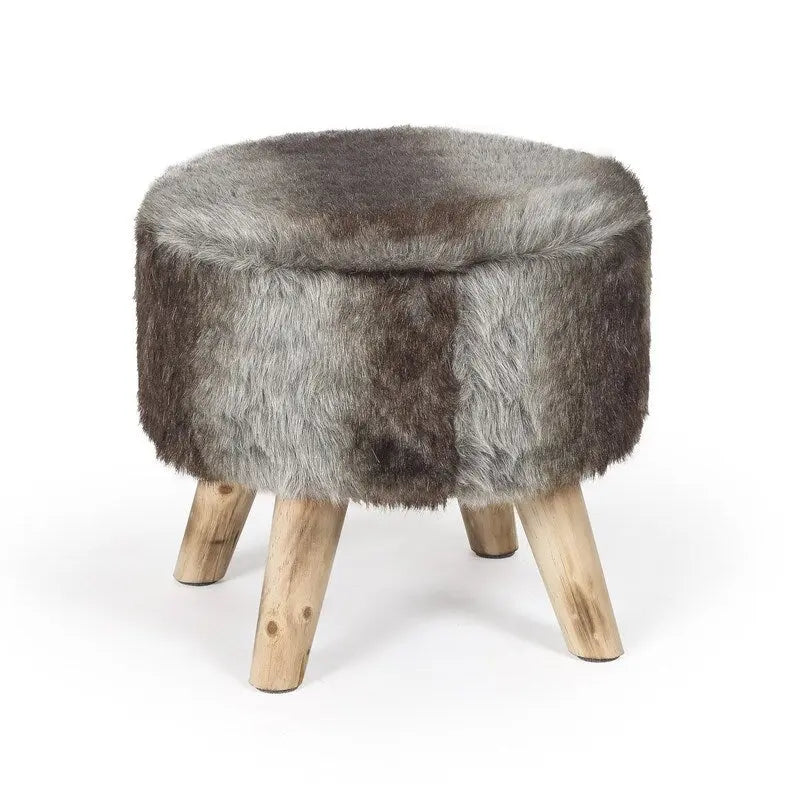 Moderner runder, gepolsterter Ottoman-Fußhocker