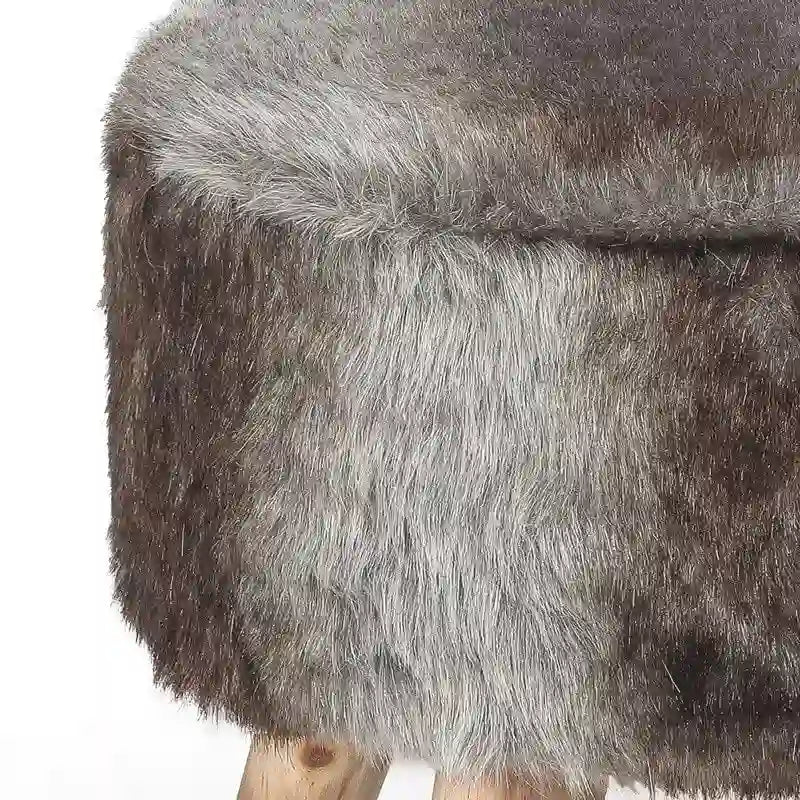 Moderner runder, gepolsterter Ottoman-Fußhocker
