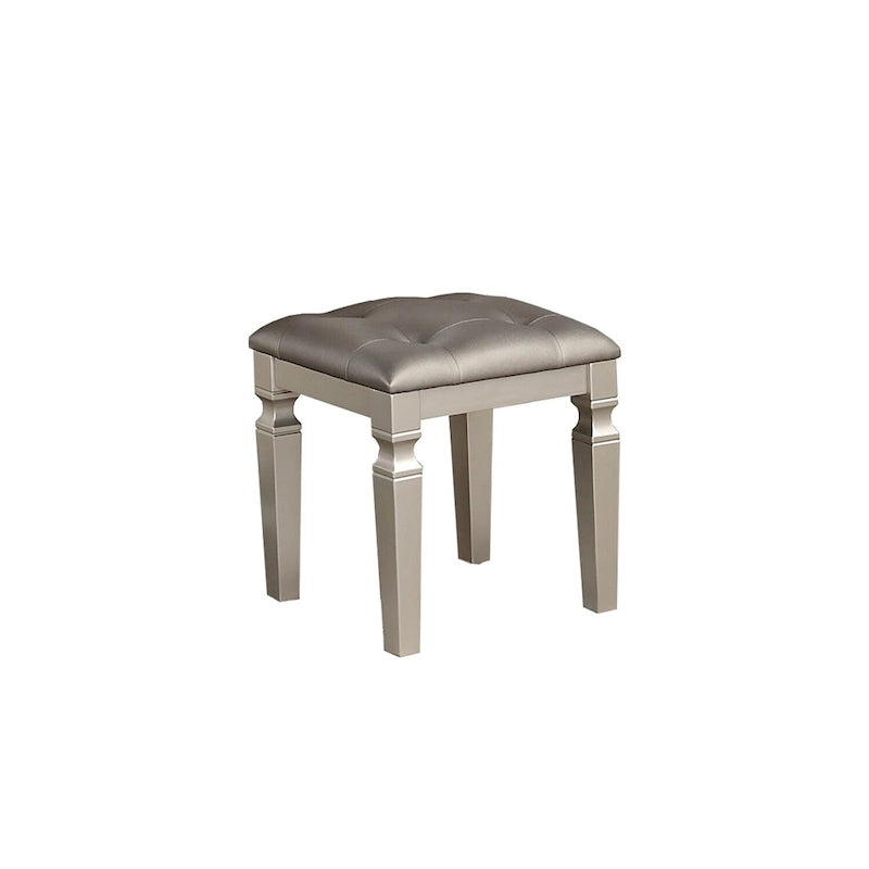 Fabric and Wood Vanity Table