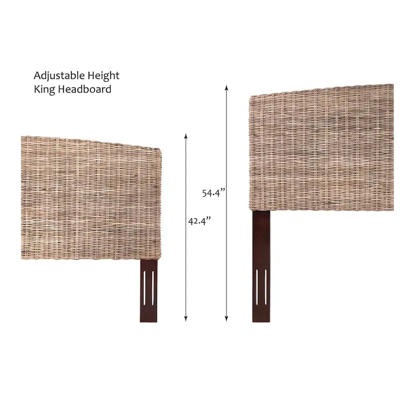 Verstellbares Rattan-Kopfteil
