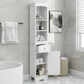 66" H Tall Bathroom Storage Cabinet with Drawer & Adjustable Shelves