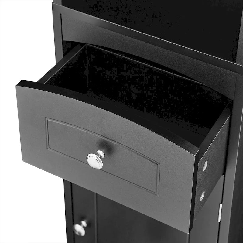 66" H Tall Bathroom Storage Cabinet with Drawer & Adjustable Shelves