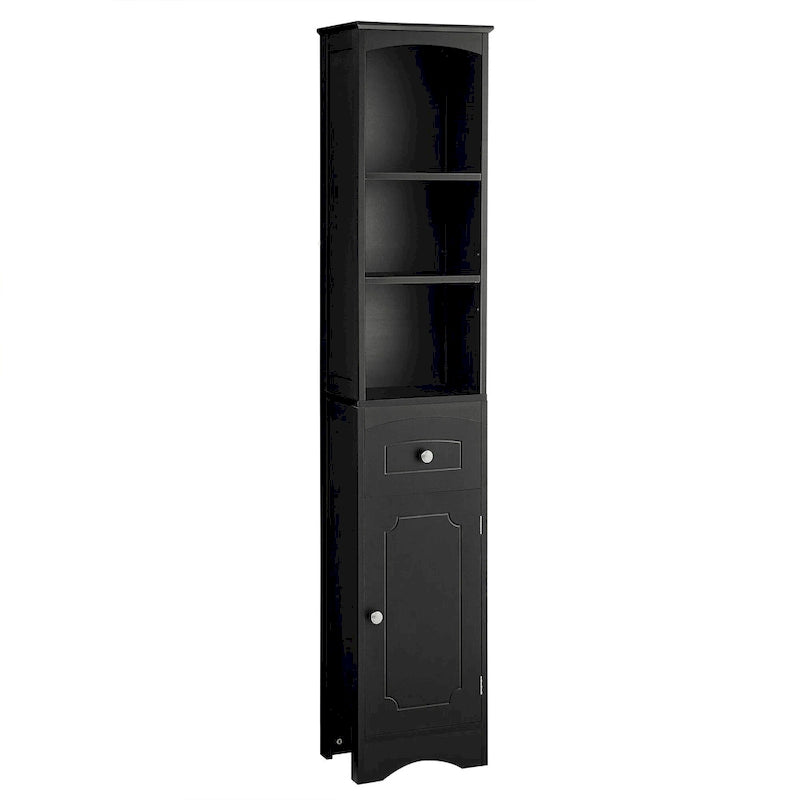 66" H Tall Bathroom Storage Cabinet with Drawer & Adjustable Shelves