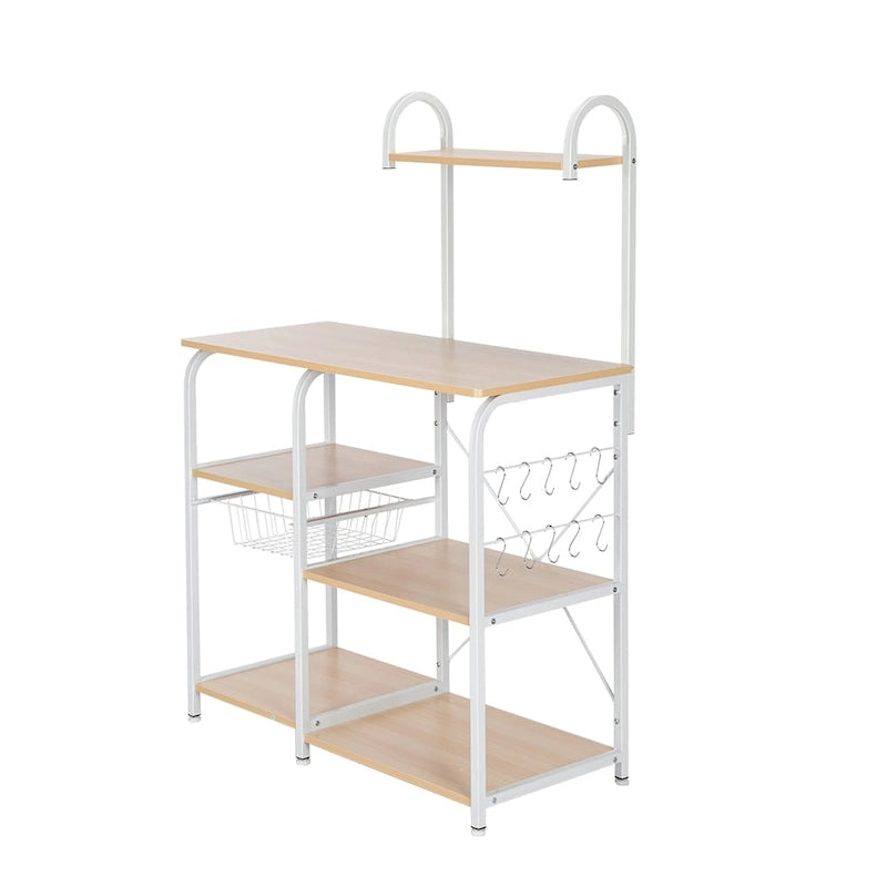 4-Tier Microwave Stand with Hooks