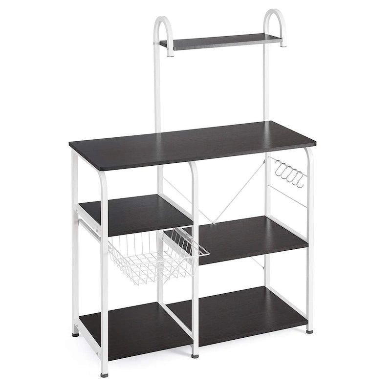 4-Tier Microwave Stand with Hooks