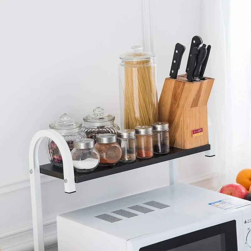4-Tier Microwave Stand with Hooks